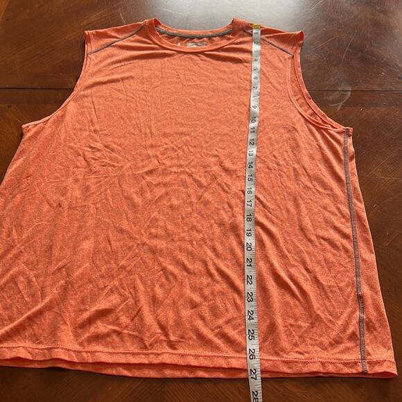 Sport Essentials Mens Orange Sleeveless Shockdry Tee Size Large Athletic Summer - Picture 4 of 4